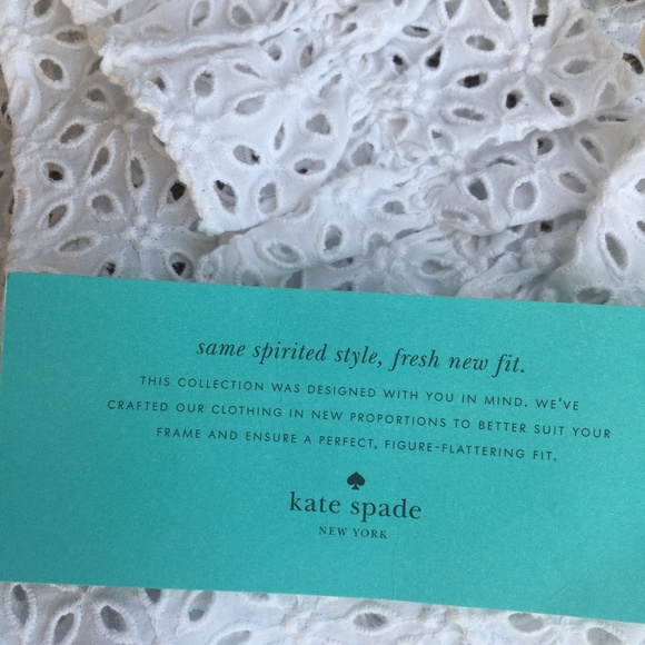 BNWT Kate Spade White Eyelet Top - sz 2A - Picture 9 of 15